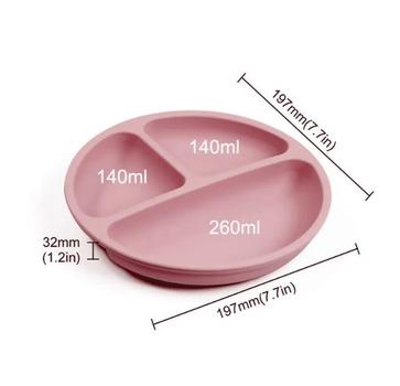Набор силиконовой посуды для детей 6в1 на присосках Розовый (33274) - фото 5 Набор силиконовой посуды для детей 6в1 на присосках Розовый (33274) - фото 5
