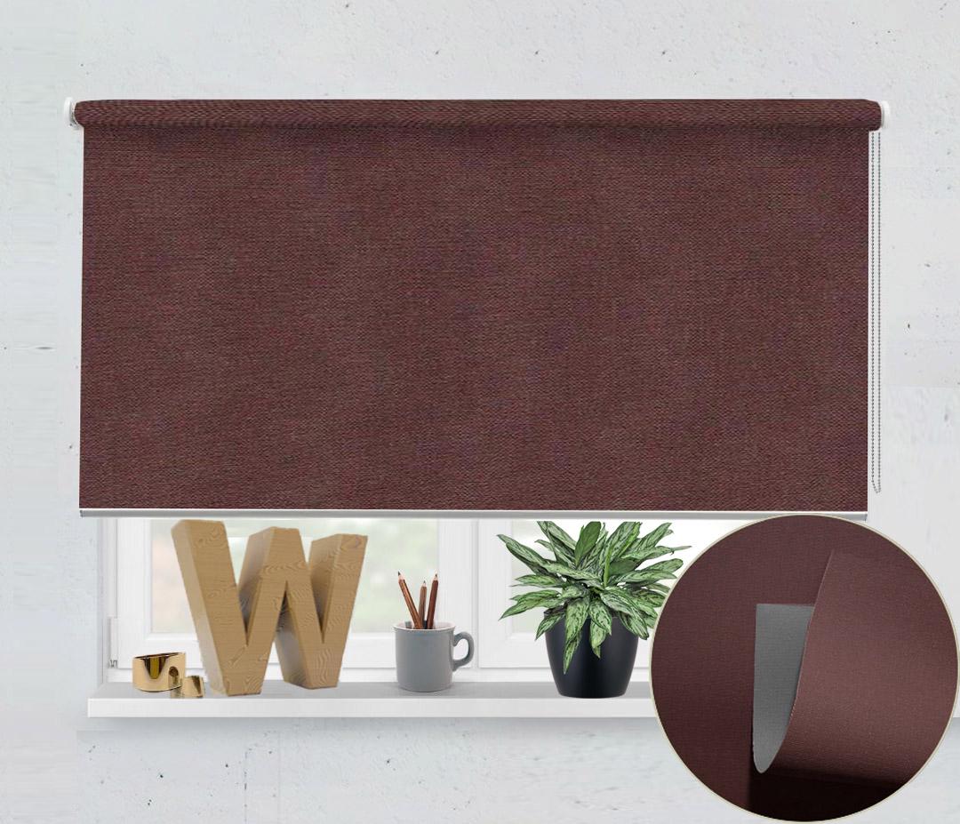 Ролета тканевая термо blackout Besta Wenster BO 011 120х240 см Темно-коричневый (БДЧ510819811)