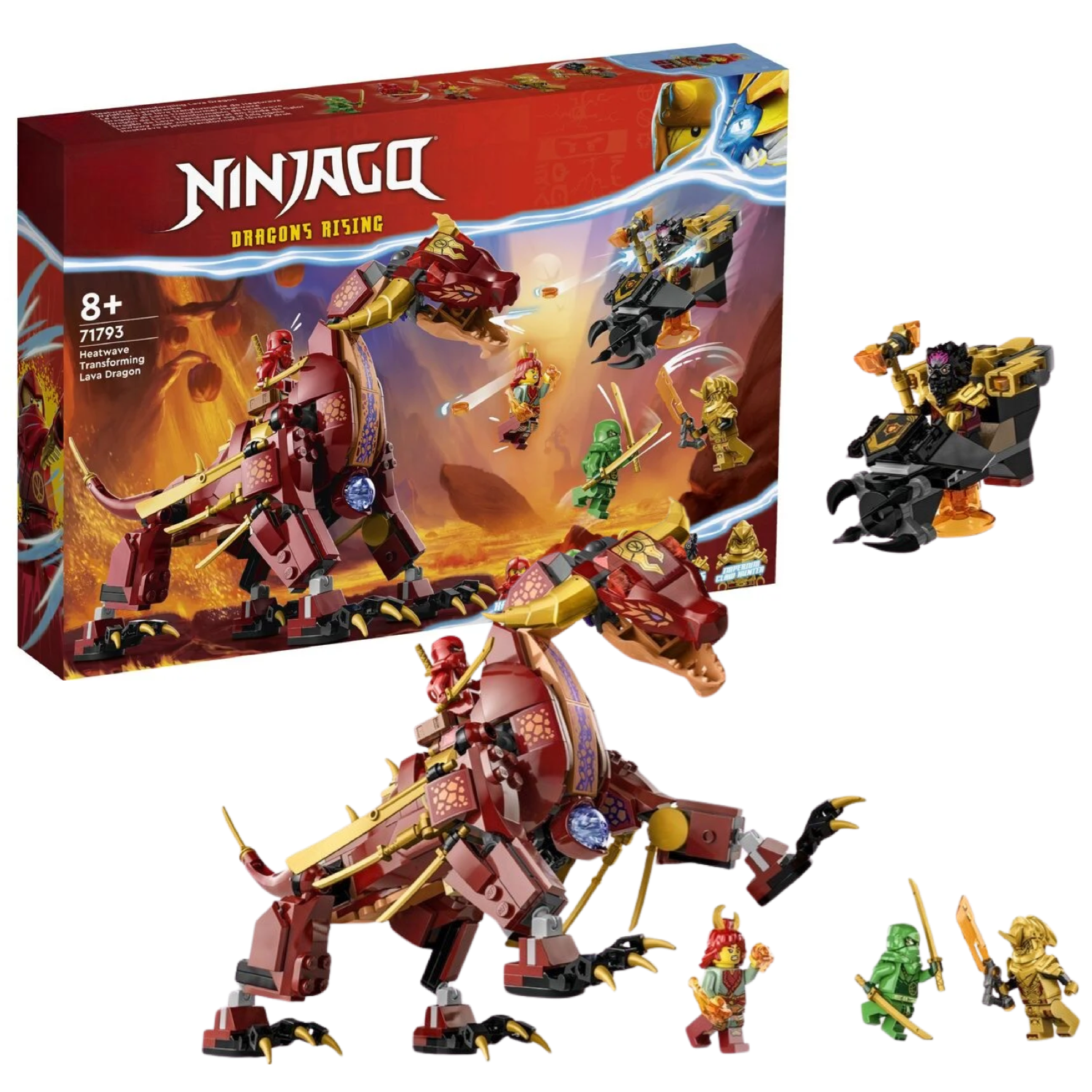 Конструктор для мальчика Ninjago 11093 Тепловая волна Лавового дракона 479 дет. (17516729)