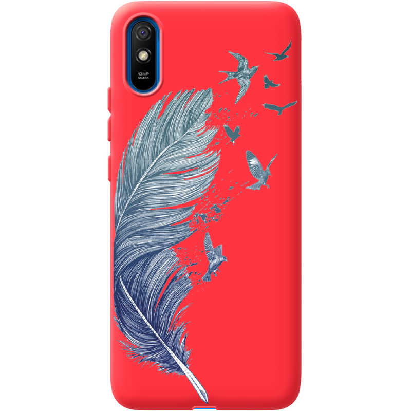 Чехол BoxFace Xiaomi Redmi 9A Feather Красный силикон (40304-cc38-41928)
