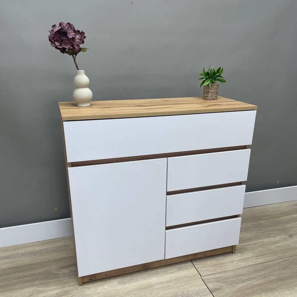 Комод Demetra 900х370х850 мм Дуб Аппалачи/Белый (29012979)