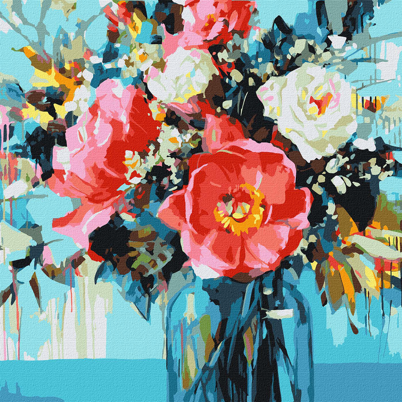 Картина по номерам Идейка Цветы для настроения 40x40 см (Id-KHO3230)