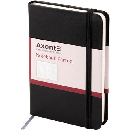 Записна книга Axent Partner A6 96 аркушів у клітинку Чорний (8301-01-A)