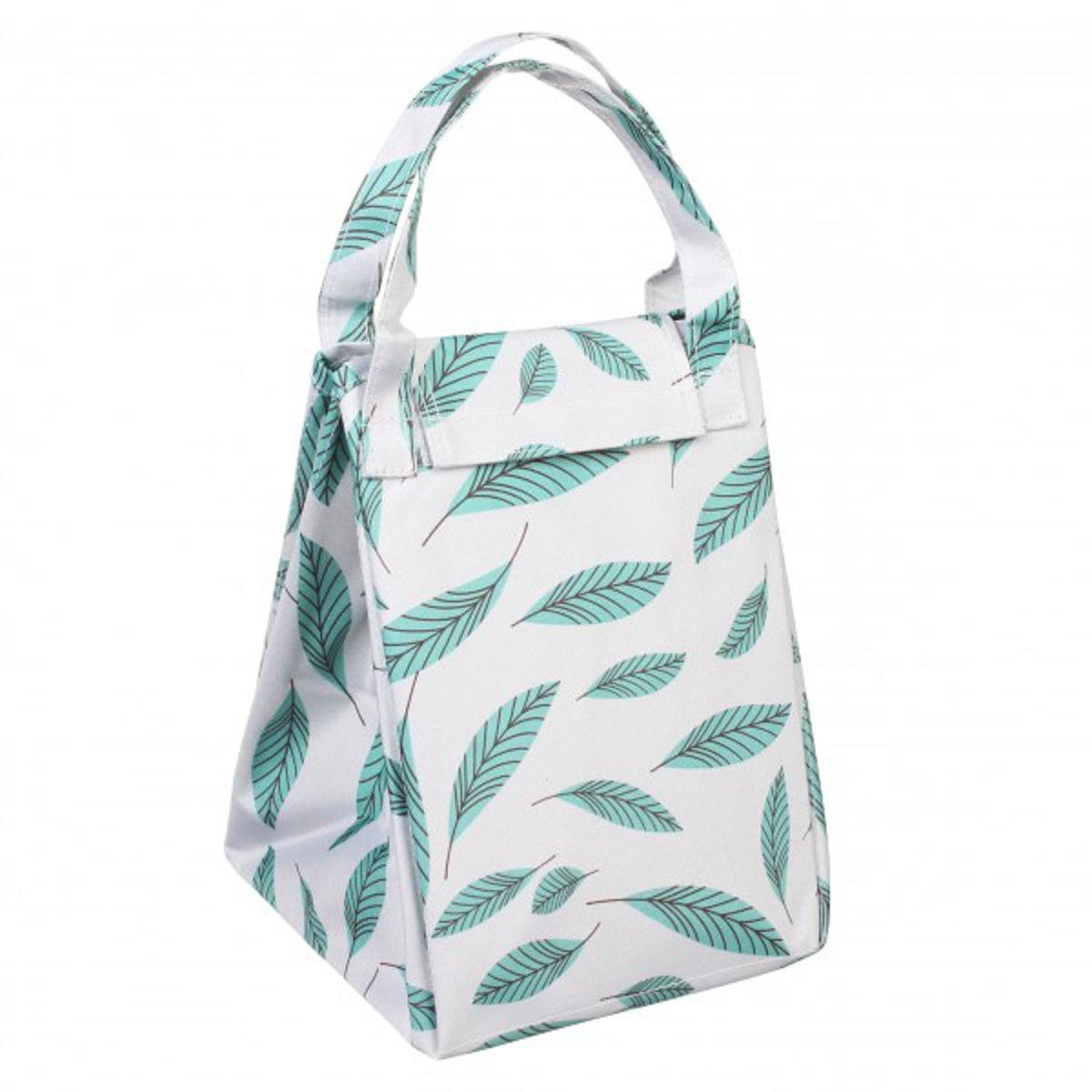 Термосумка Перья Бело-зеленый