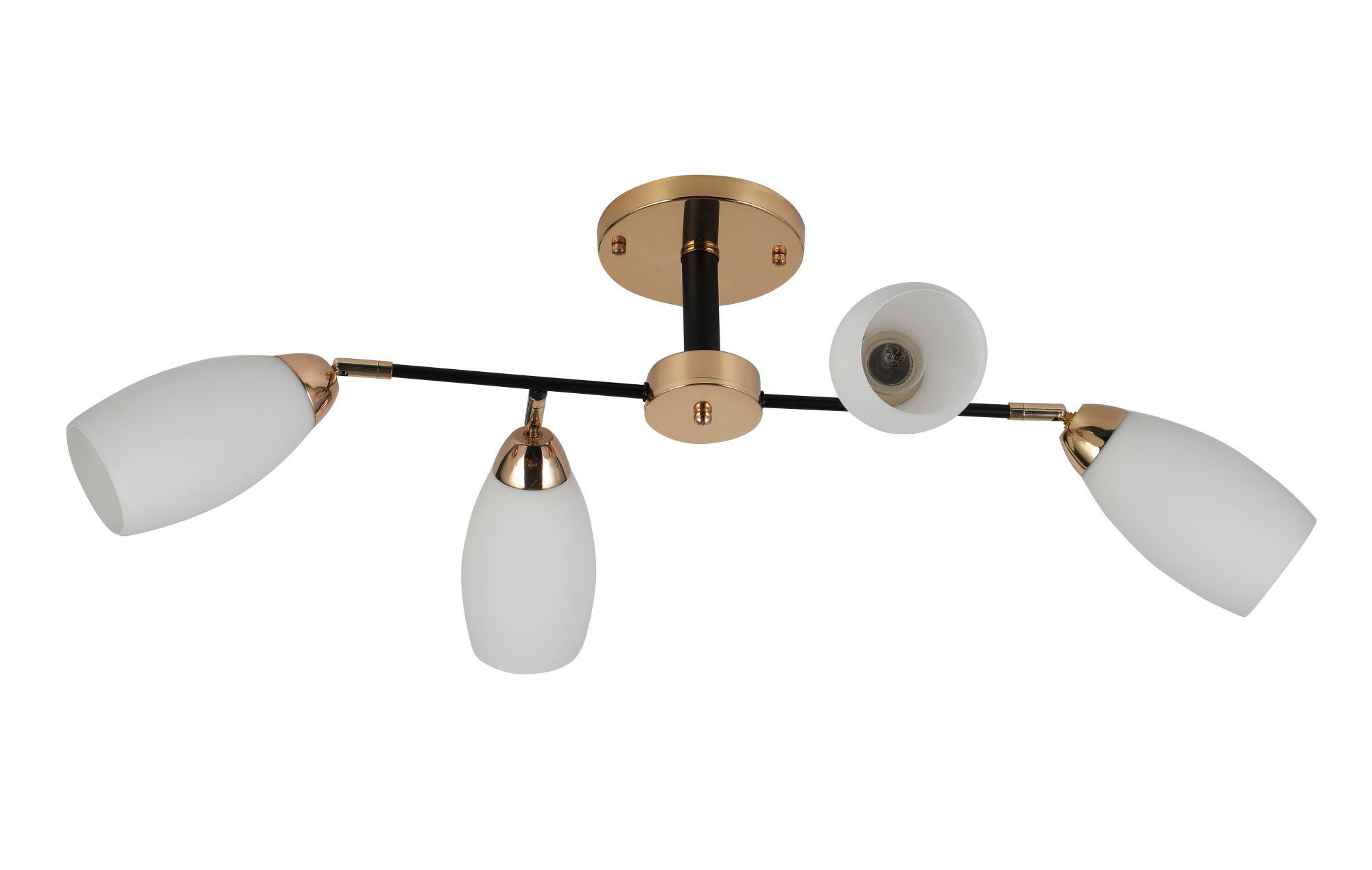 Люстра потолочная Sirius 07086/4 GD+ на 3 плафона Black Matte