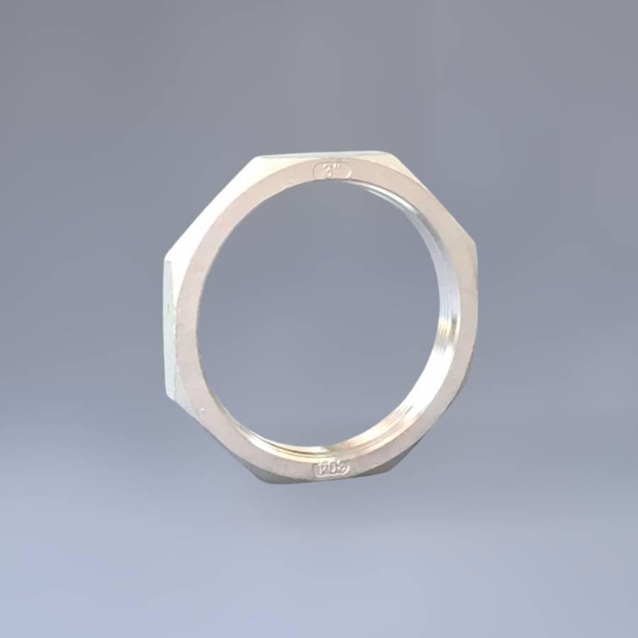 Контргайка нержавеющая резьбовая Ду80 3" восьмигранная н/ж сталь AISI304 DIN 431 BSPP Class 150 - фото 13