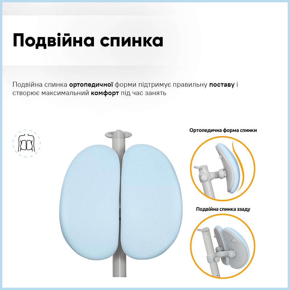 Кресло детское Mealux Ortoback Duo Plus Голубой (Y-510 KBL Plus) - фото 3