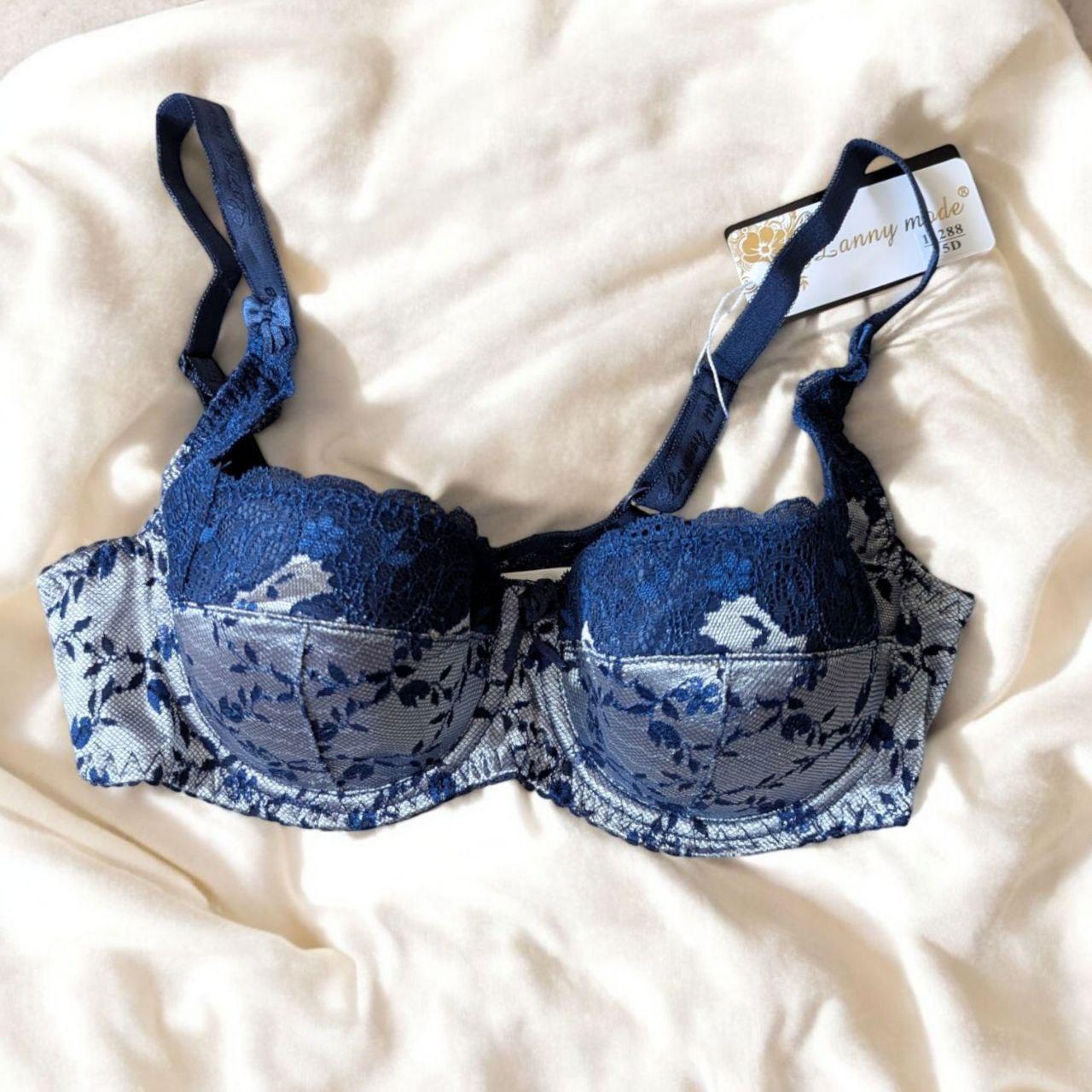 Бюстгальтер балконет Lanny mode на тонком поролоне 85D Синий (11288)