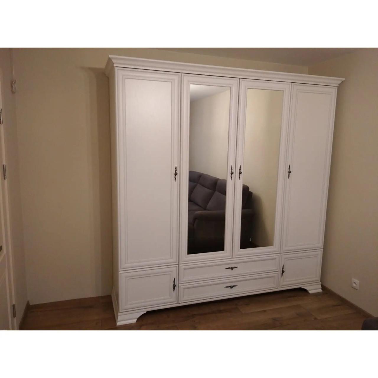 Шафа з дзеркалом ВМК Кентукі SZF6D2S Білий альпійський (GRB-1769) - фото 4 Шафа з дзеркалом ВМК Кентукі SZF6D2S Білий альпійський (GRB-1769) - фото 4