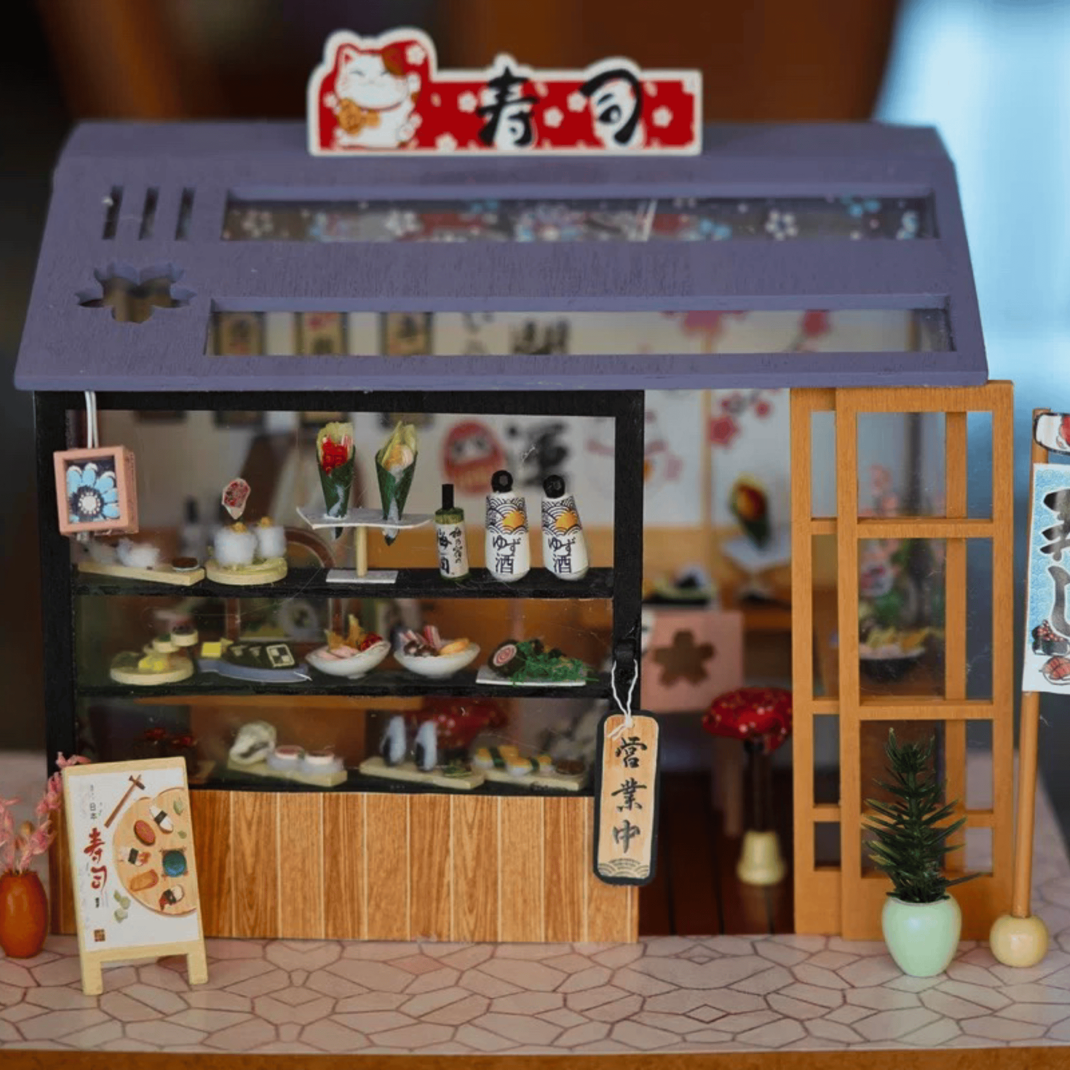 Румбокс конструктор DIY Суши-Ресторан 3D интерьерный (0034) - фото 5