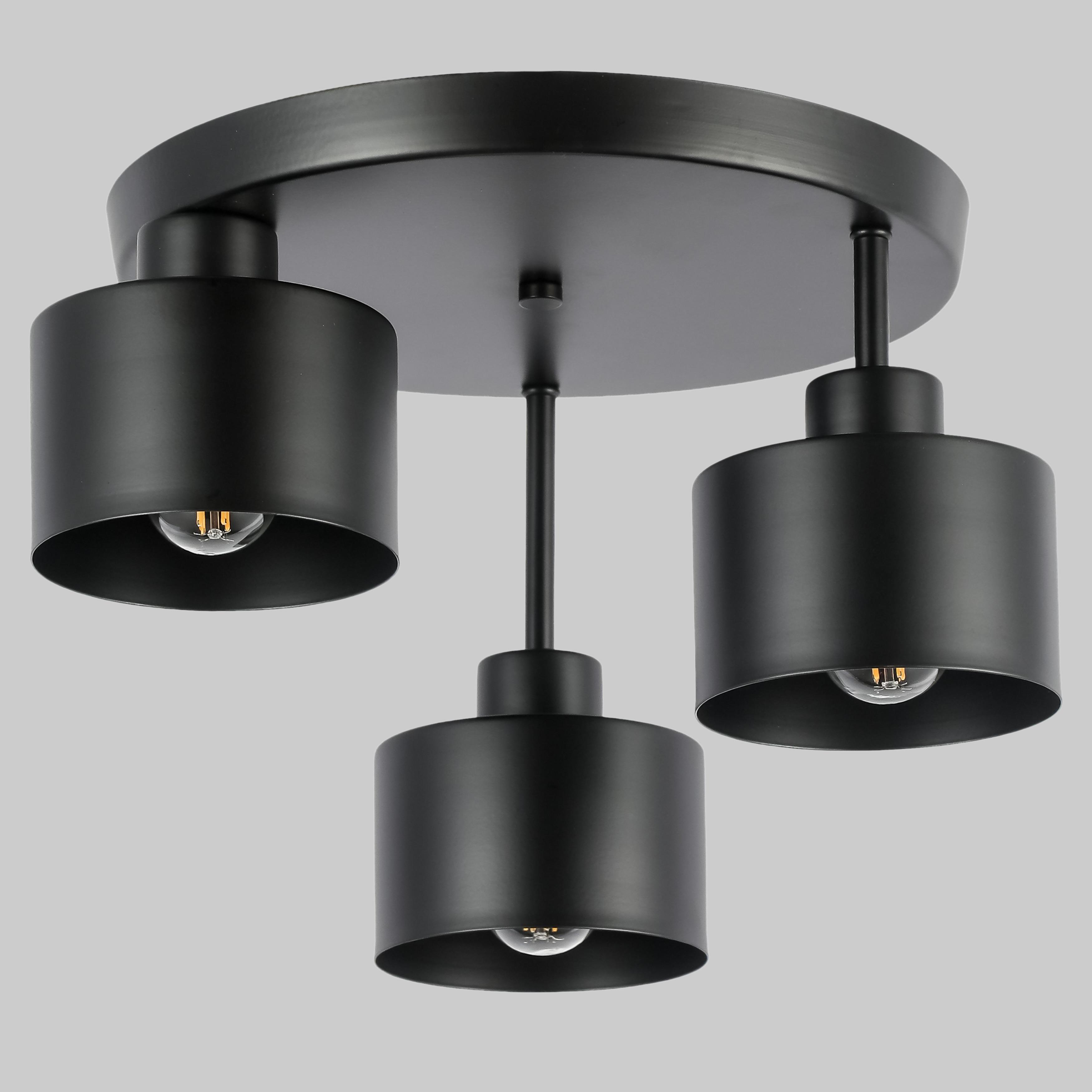 Люстра потолочная с 3 плафонами в стиле лофт Loft Trio Light (52-102-3(187) BK) Люстра потолочная с 3 плафонами в стиле лофт Loft Trio Light (52-102-3(187) BK)