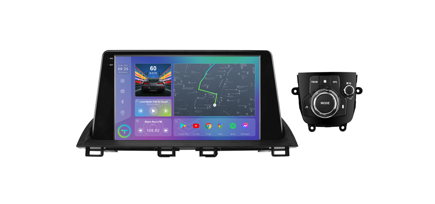 Автомагнитола штатная Phantom DVA-2K9 Pro Mazda 3 13-18 9" (PH-6604464)