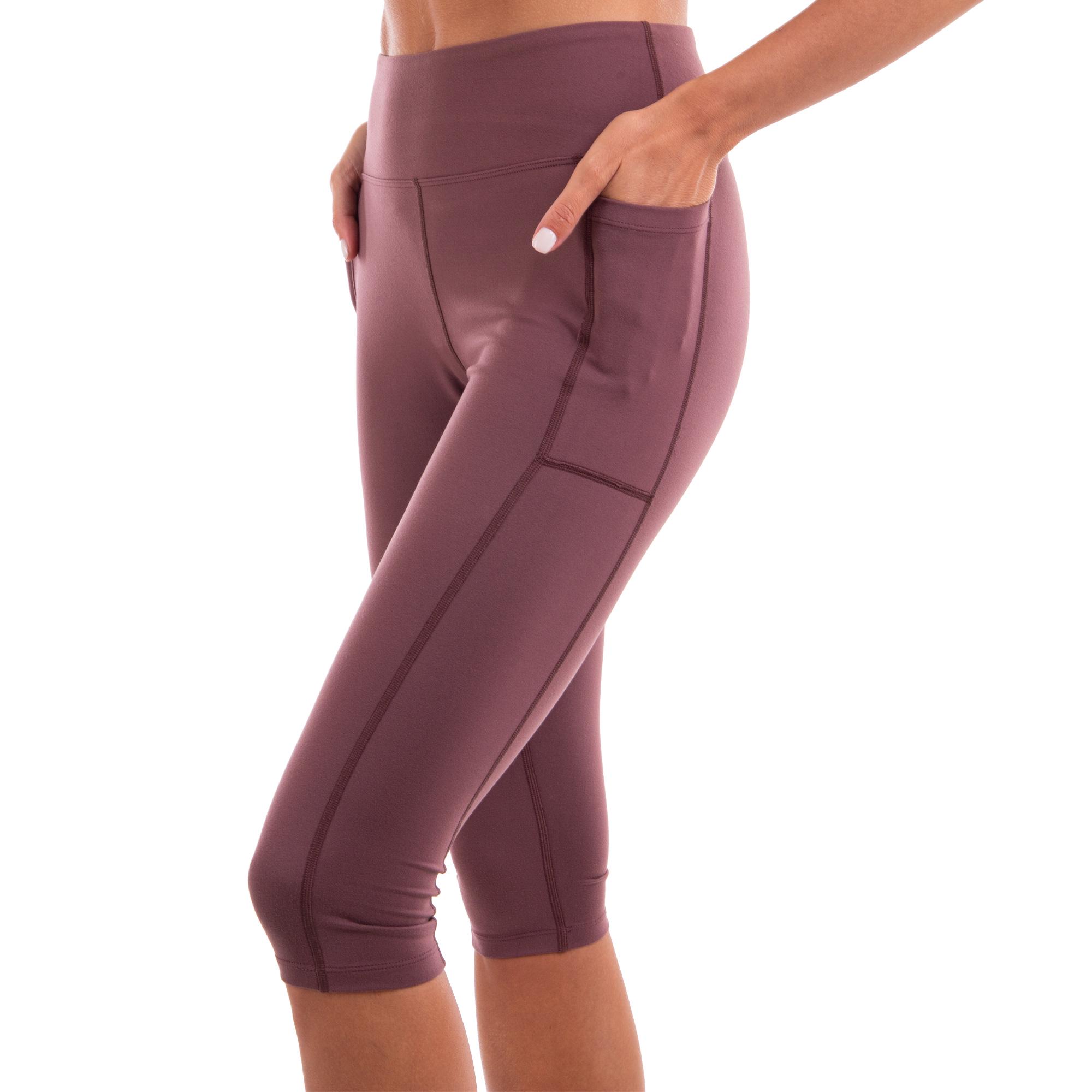 Лосины спортивные женские короткие 3/4 Lingo LD-L3012 L Бордовый (LD-L3012_Бордовый_L)