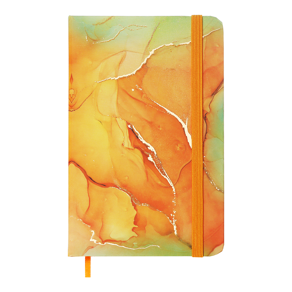 Блокнот Buromax MARBLE на резинке А6 80 листов в клетку (BM.256101-11)