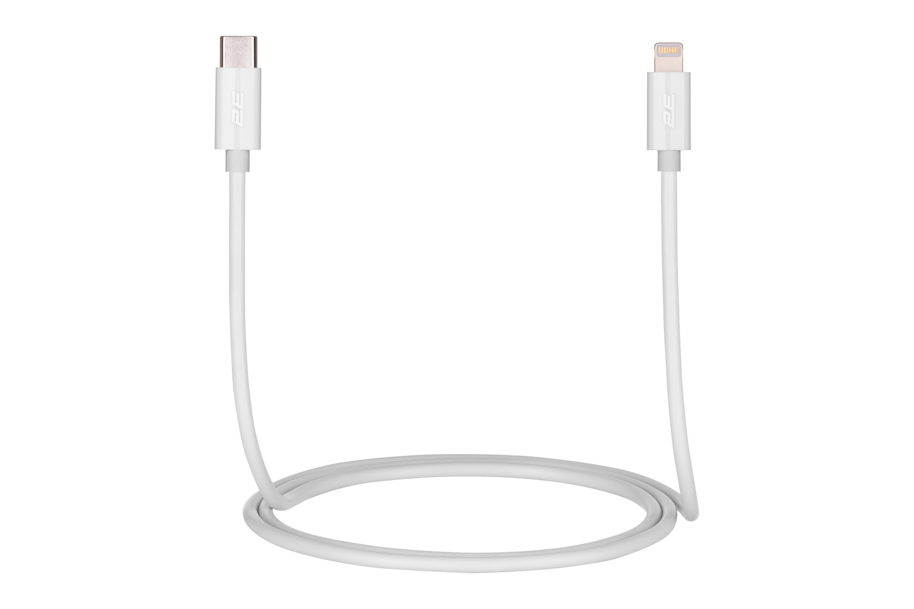 Кабель 2E USB-C Lightning Glow 1 м White (ERC-2E-CCCL-WH)