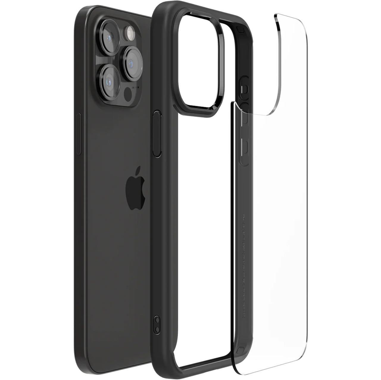 Чехол накладка Spigen Ultra Hybrid Case for iPhone 15 Pro Clear Black (ACS06713) - фото 7