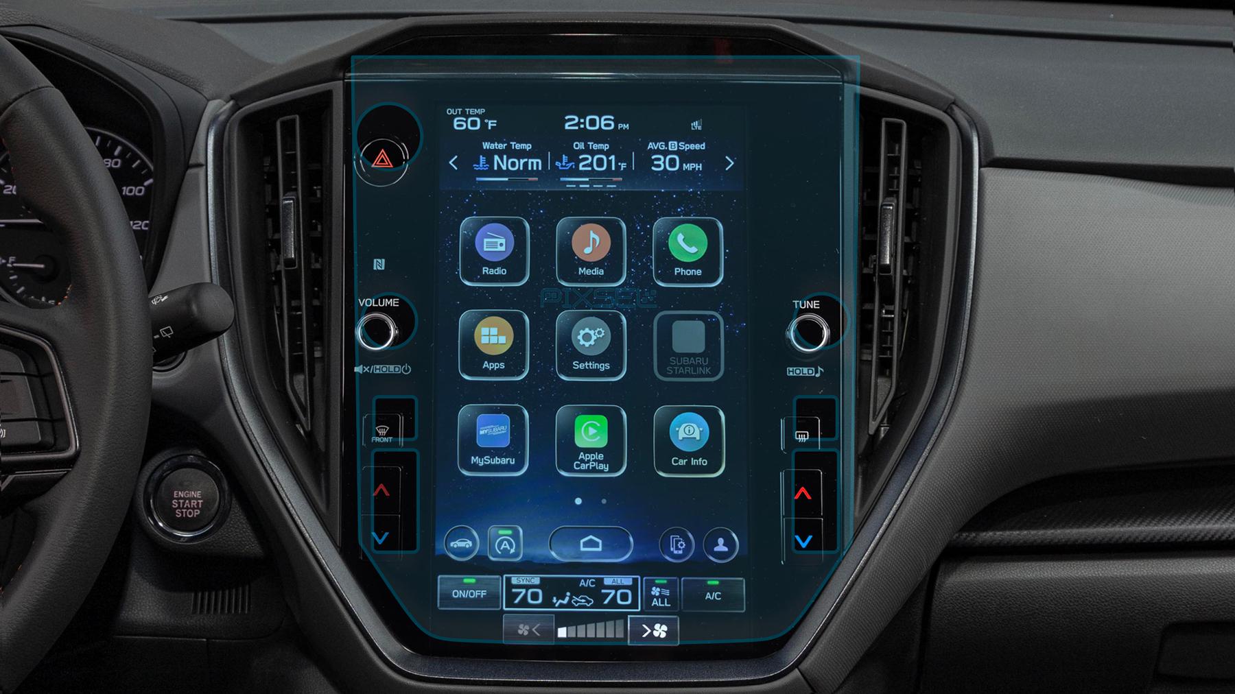 Захисне скло Pixsel гібридне матове на монітор Subaru CROSSTREK 14,4“ 2023