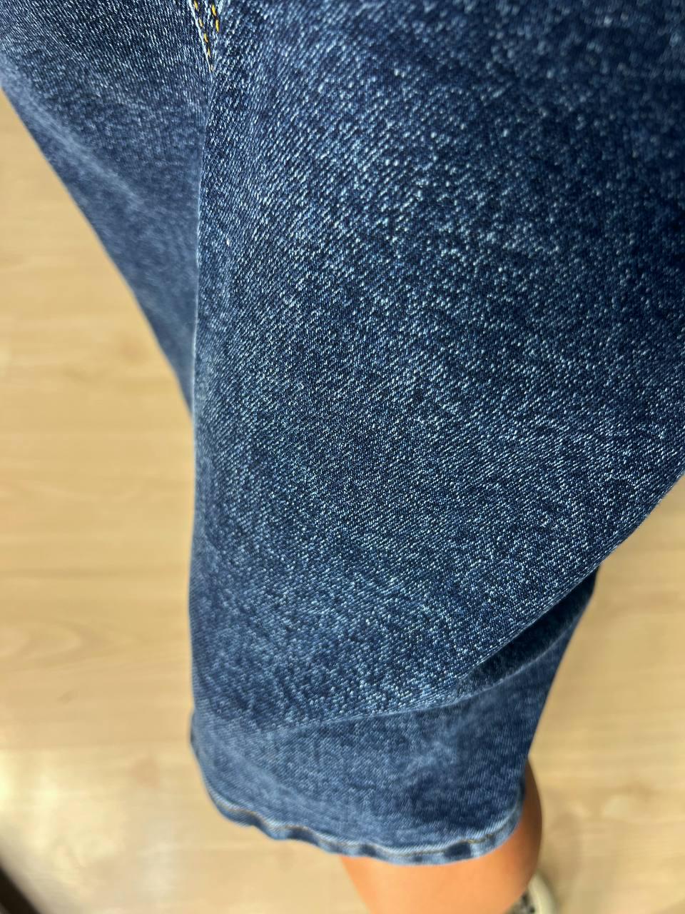 Юбка джинсовая Vanver 8251 средней длины с разрезом р. 40 Синий - фото 9