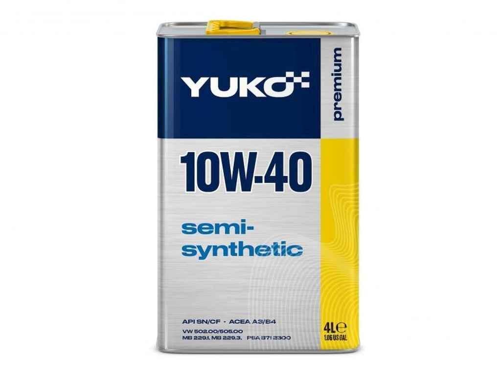 Масло моторне напівсинтетичне YUKO 10W-40 SEMISYNTHETIC API SN/CF 4 л (843619)