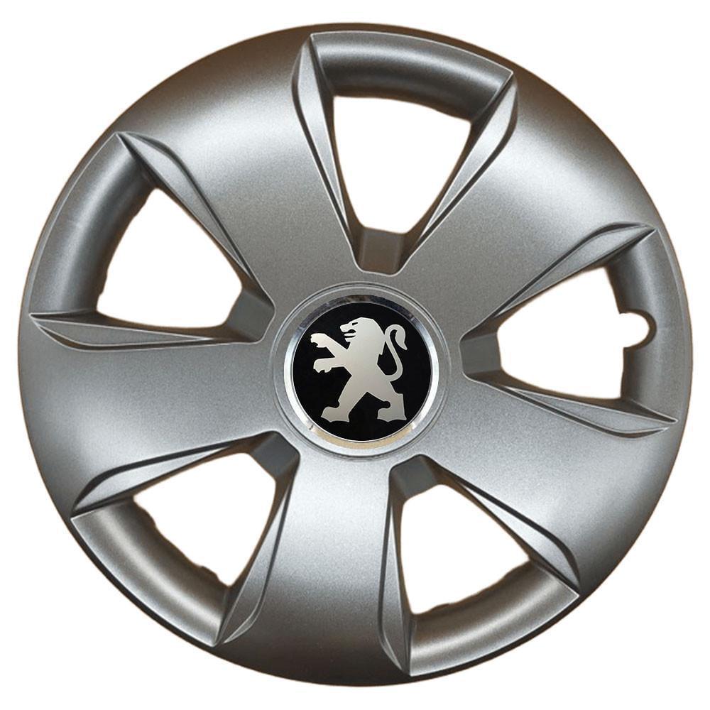Колпаки SJS 102 с логотипом Peugeot 4 шт. R13 Серебряный (2789080503)
