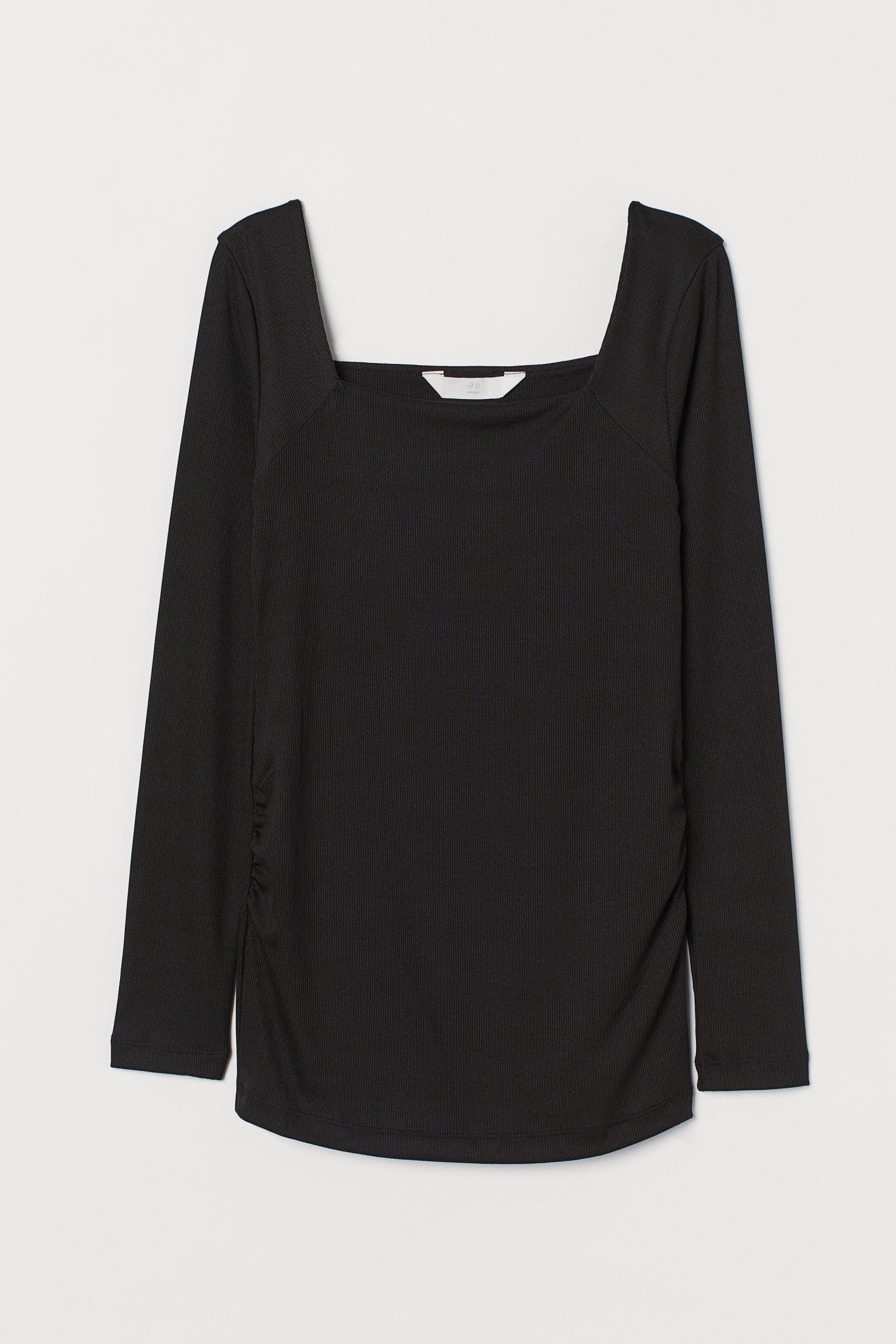 Лонгслив для беременных H&M XS Черный (11028603011)