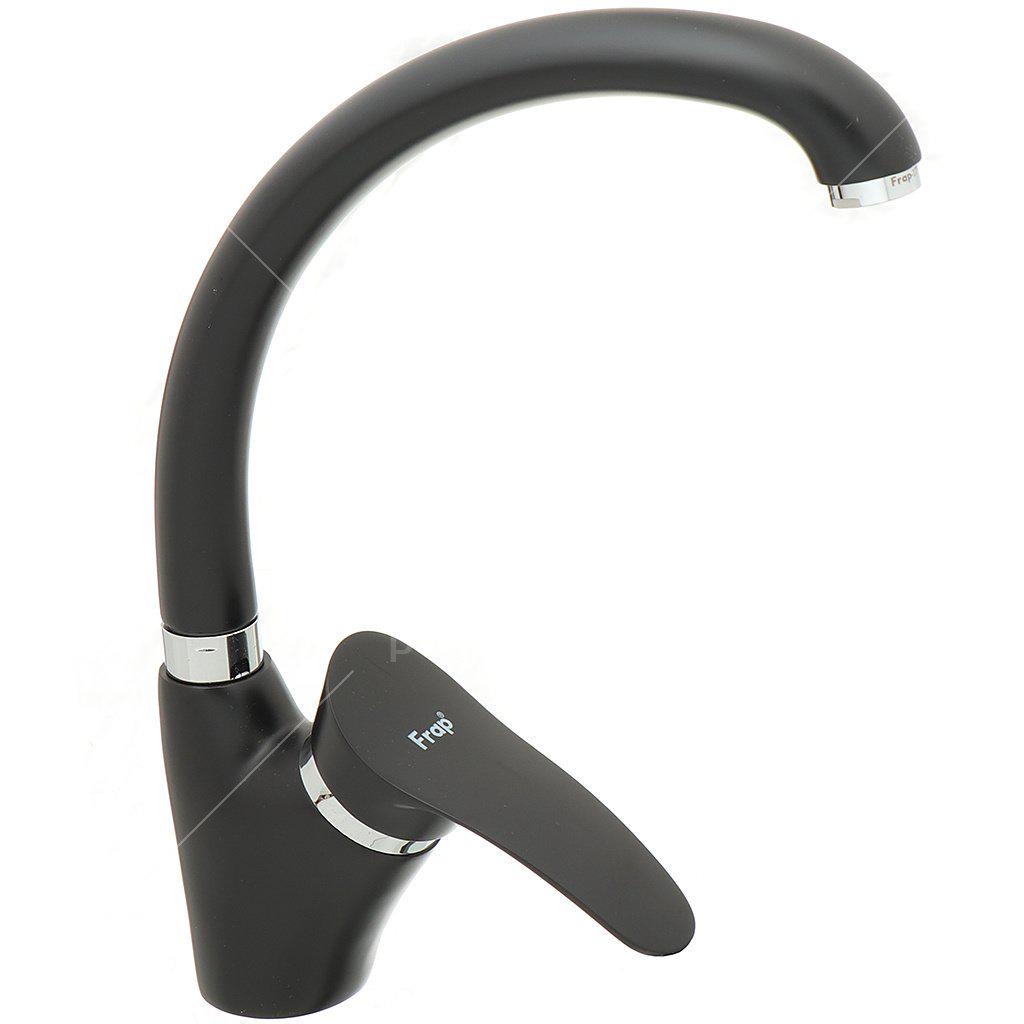 Змішувач для кухні Frap F4101-11 1034132 одноважільний Чорний (102253) Змішувач для кухні Frap F4101-11 1034132 одноважільний Чорний (102253)