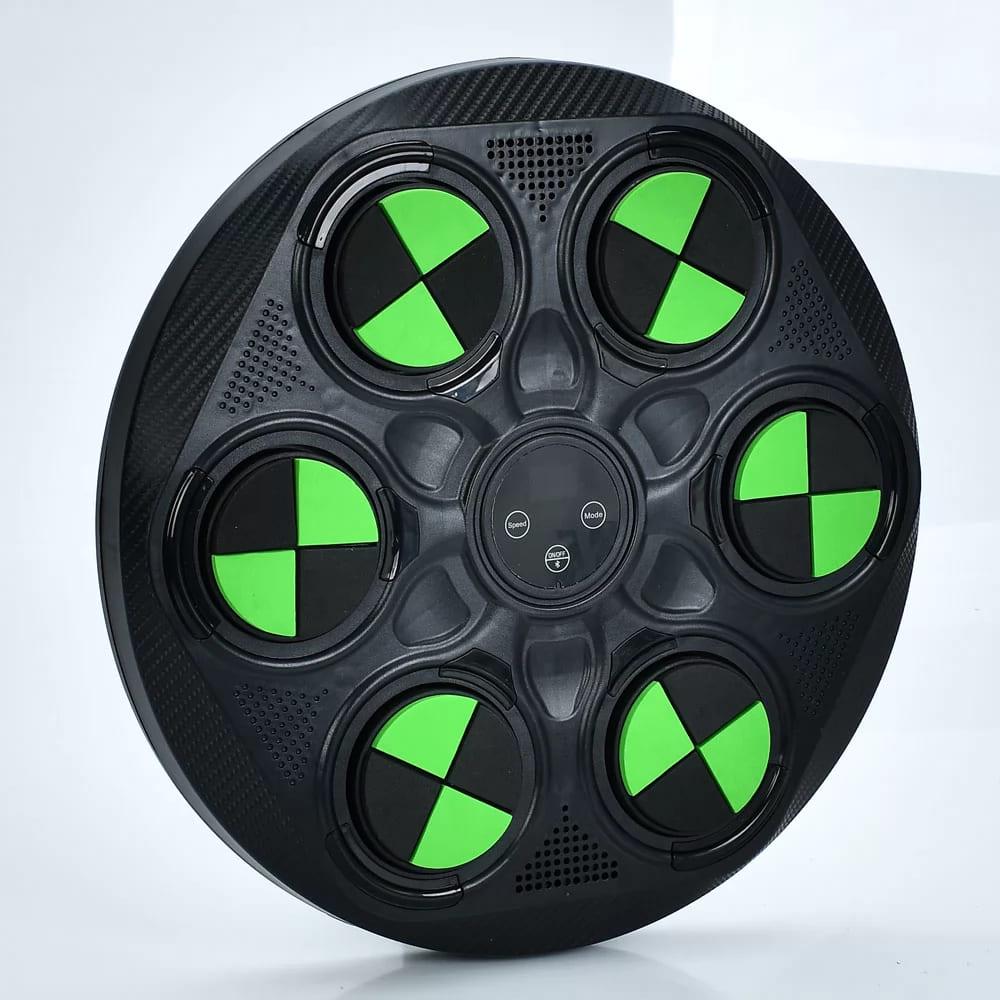 Тренажер для бокса настенный OSPORT музыкальный с подсветкой Черно-зеленый (MS 4449)