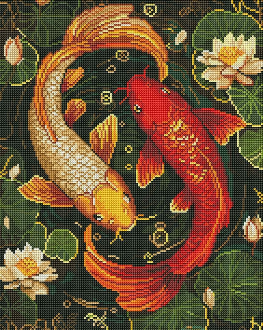 Алмазная мозаика Brushme Разноцветные рыбы 40x50 см (DBS54014)