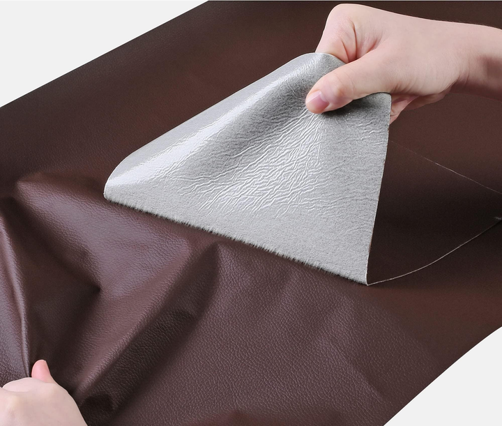 Латка зі штучної шкіри самоклеюча 20х30 см Бордовий - фото 4