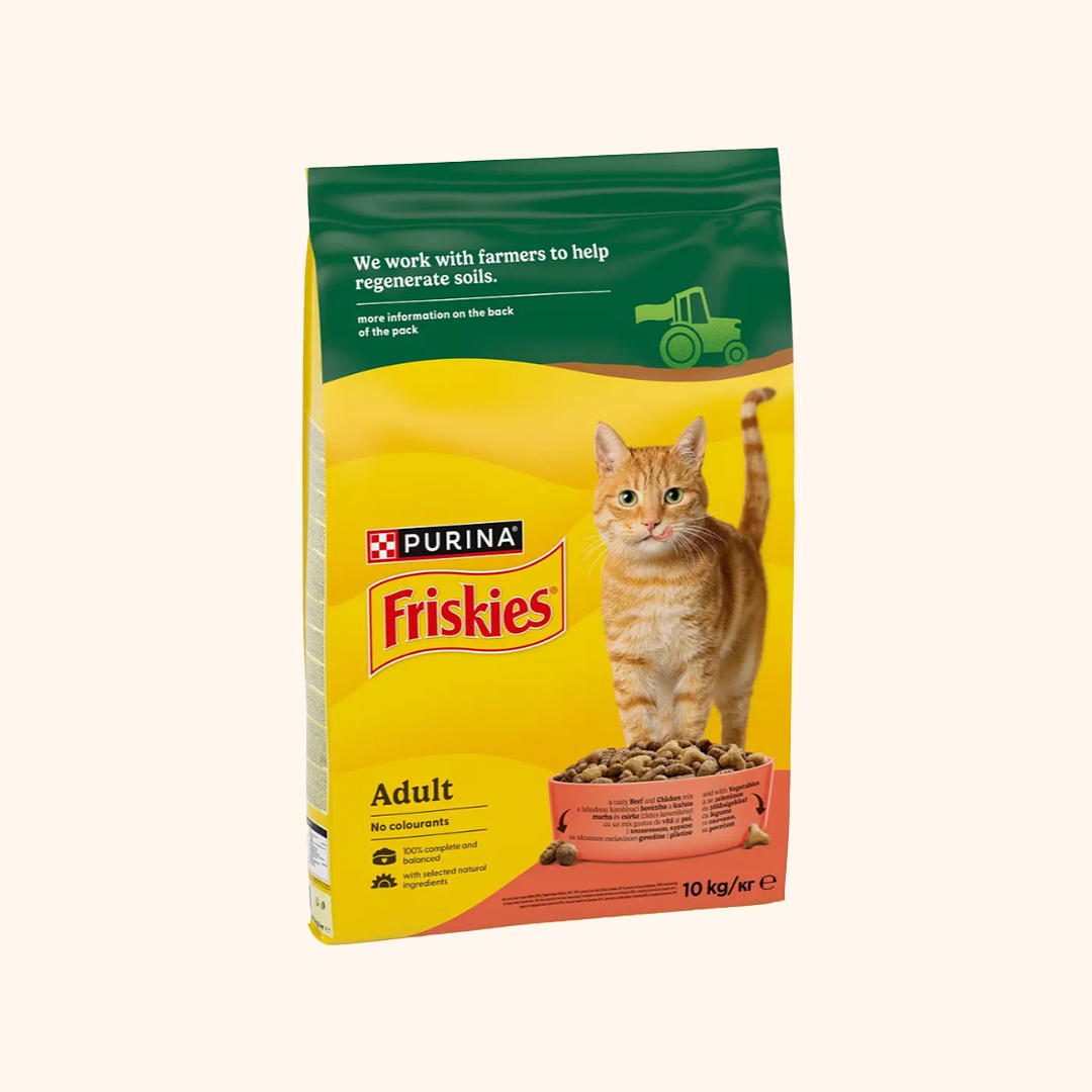 Корм для котів сухий Friskies з яловичиною/куркою та овочами