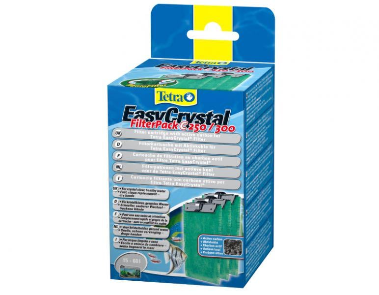 Фильтрующая губка Tetratec Easy Crystal 250 и 300 c активированным углем 3 шт.