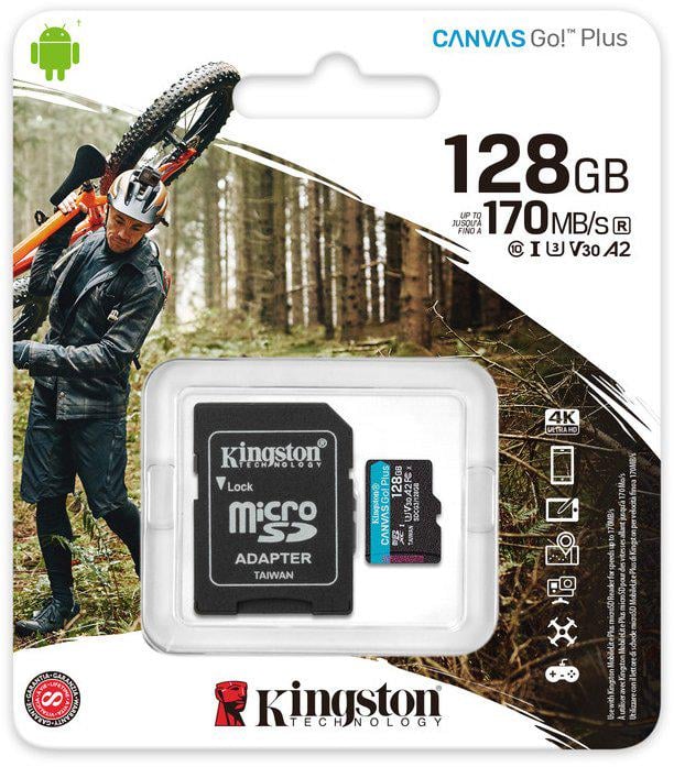 Карта памяти Kingston SDCG3 microSDXC с адаптером 128 Gb (582926)