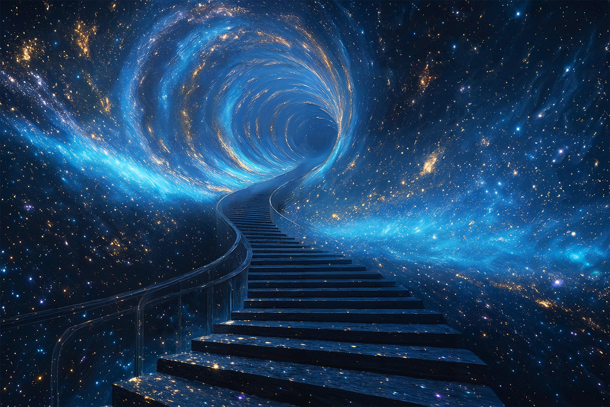 Фотообои флизелиновые Upstream Лестница в другую Вселенную 230х153 см (SPF-168/3)