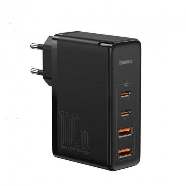 Пристрій мережевий зарядний Baseus GaN2 Pro Quick Charger 2 Usb/2Type-C CCGAN2P-L01 100W Black