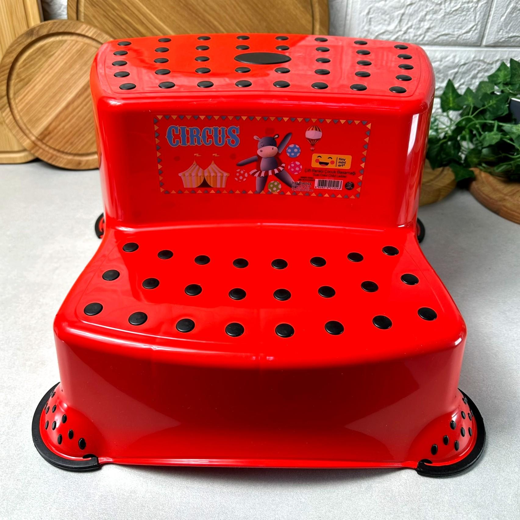 Стульчик-ступени детский Irak CM 520 пластиковый 40х37х21 см Красный (a5475f41)