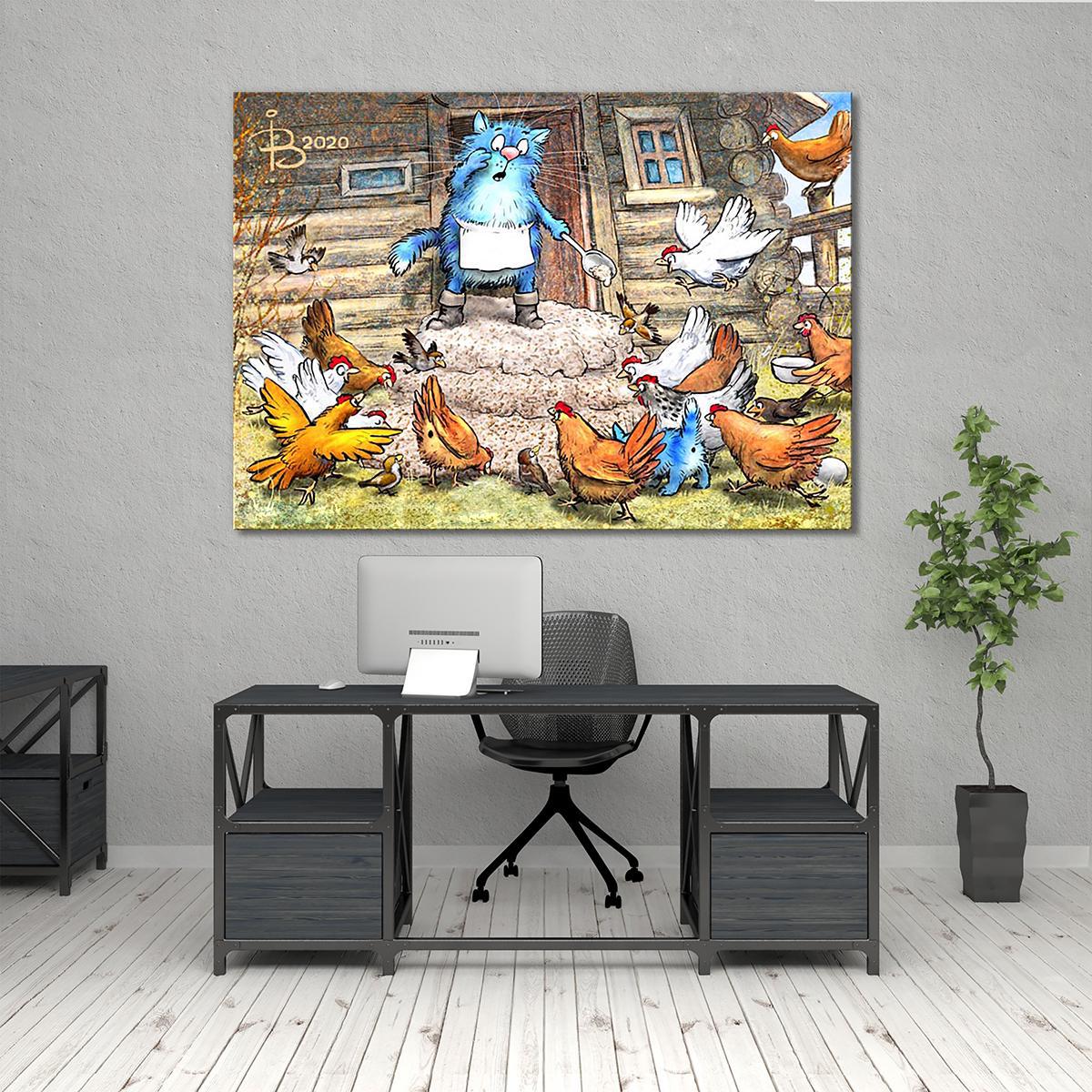 Модульная картина ЧП во дворе 1 модуль 50x75 см