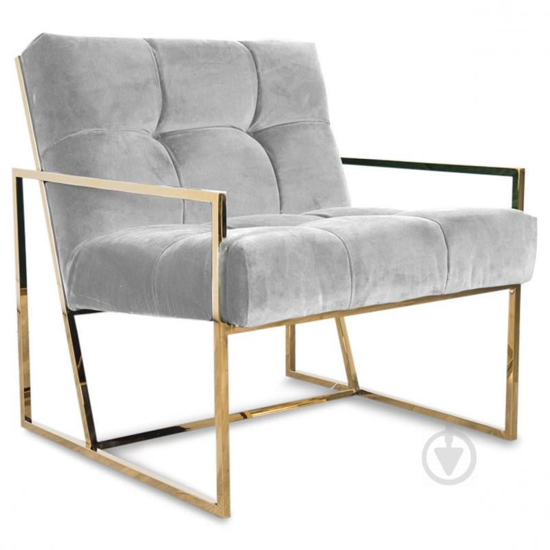 Мягкое кресло на металлическом каркасе JecksonLoft Шик Серый 039