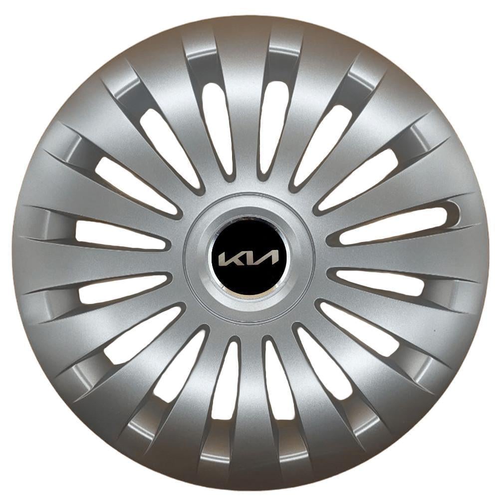 Колпаки SJS R17 с логотипом Kia 504 4 шт. Серебряный