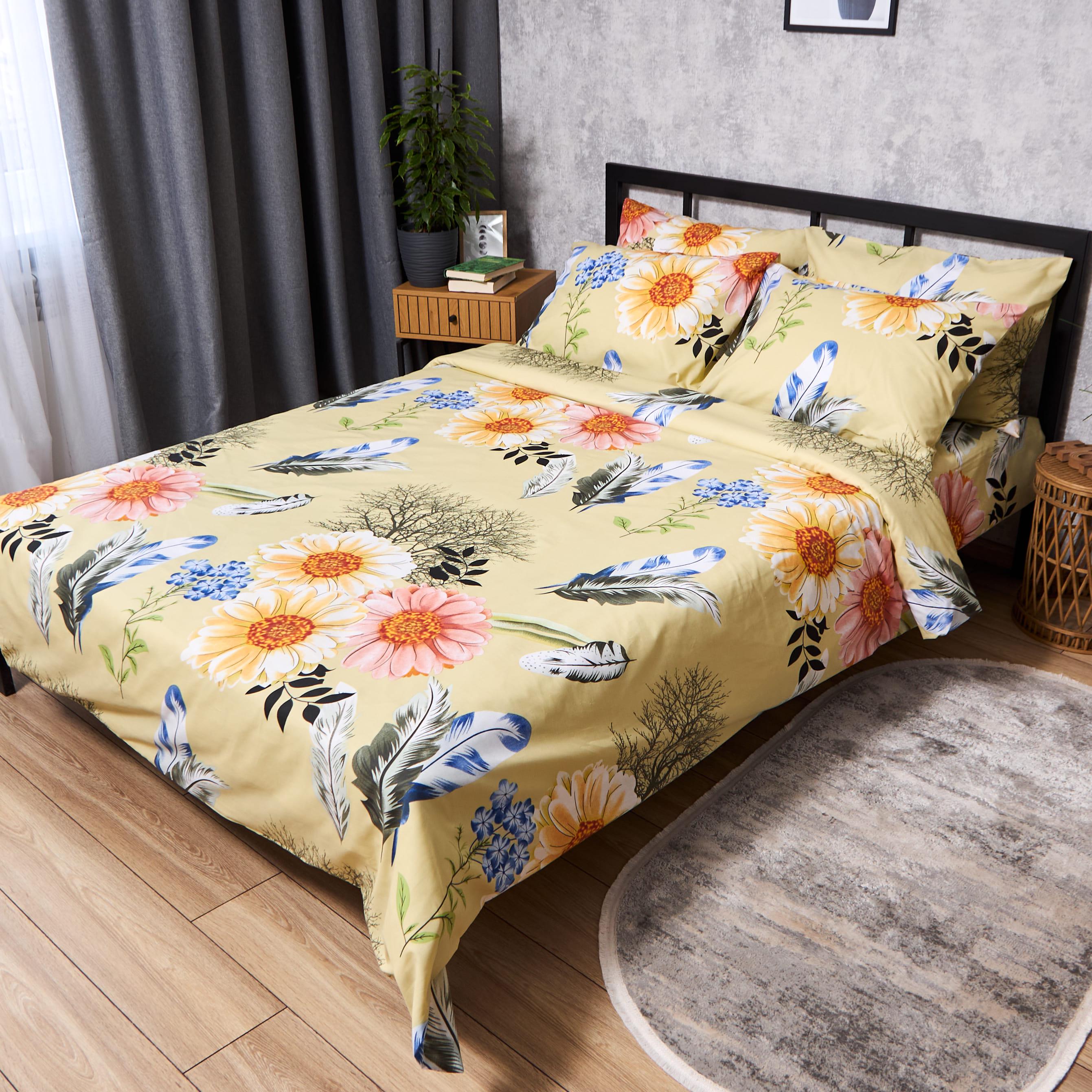 Комплект постільної білизни Moon&Star Бязь Gold Люкс Sunny Bloom двоспальний 175х210 см (MS-820011977)