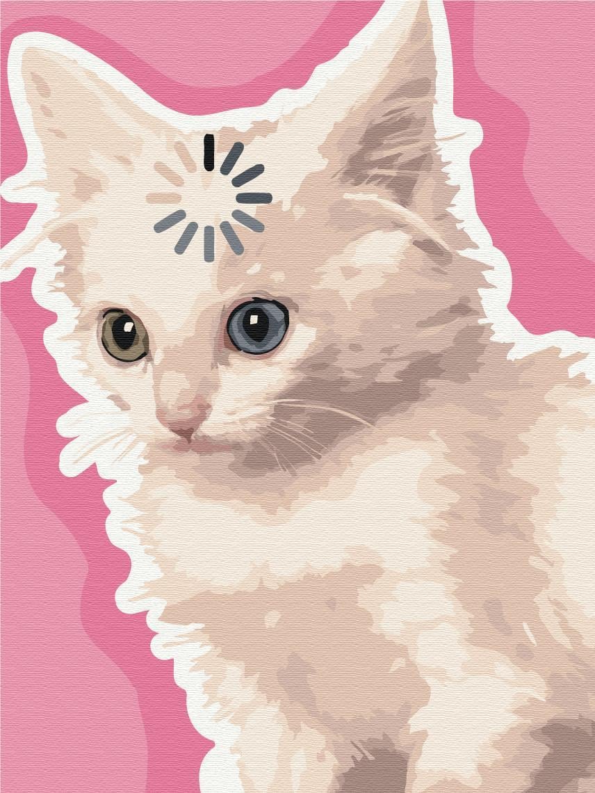 Картина по номерам Brushme Мыслящий кот 30x40 см (RBS1053)