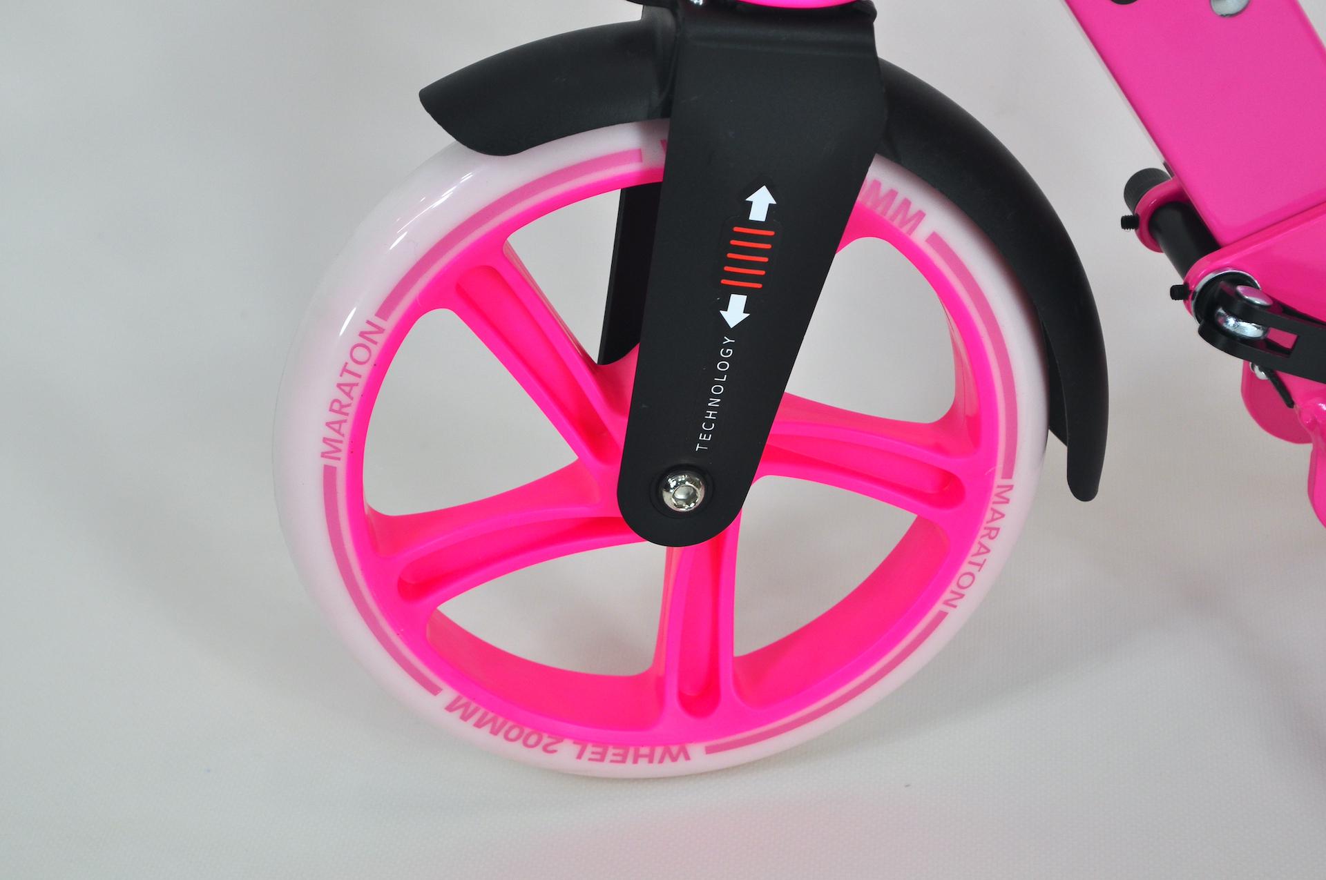 Самокат Maraton Comfort двоколісний з підногою і ременем Рожевий - фото 5 Самокат Maraton Comfort двоколісний з підногою і ременем Рожевий - фото 5