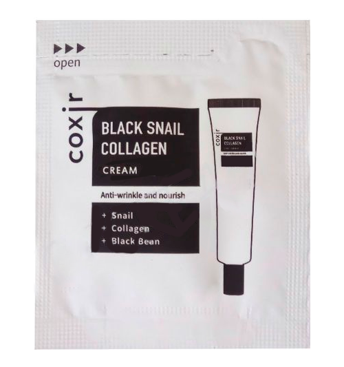Пробник антивозрастной крем для лица Coxir Black Snail Collagen Cream Pouch 2 мл