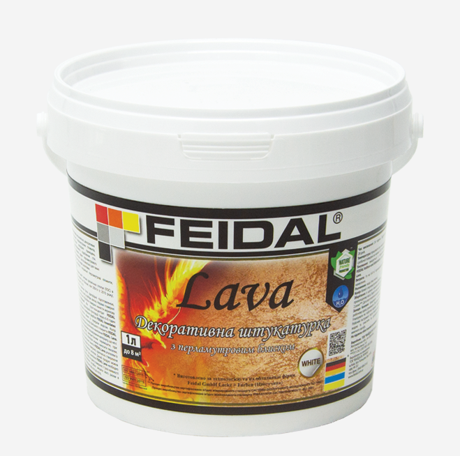 Фарба інтер'єрна декоративна Feidal Lava 1 л Білий