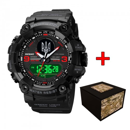 Наручные часы Patriot 001RDUASI с логотипом Тризуб Черный/Красный (2101028634) - фото 5 Наручные часы Patriot 001RDUASI с логотипом Тризуб Черный/Красный (2101028634) - фото 5