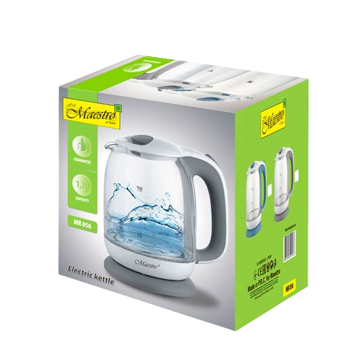 Електрочайник Maestro MR-056-GREY дисковий склянний 1,7 л 1850-2200W Сірий (1756658911) - фото 5 Електрочайник Maestro MR-056-GREY дисковий склянний 1,7 л 1850-2200W Сірий (1756658911) - фото 5