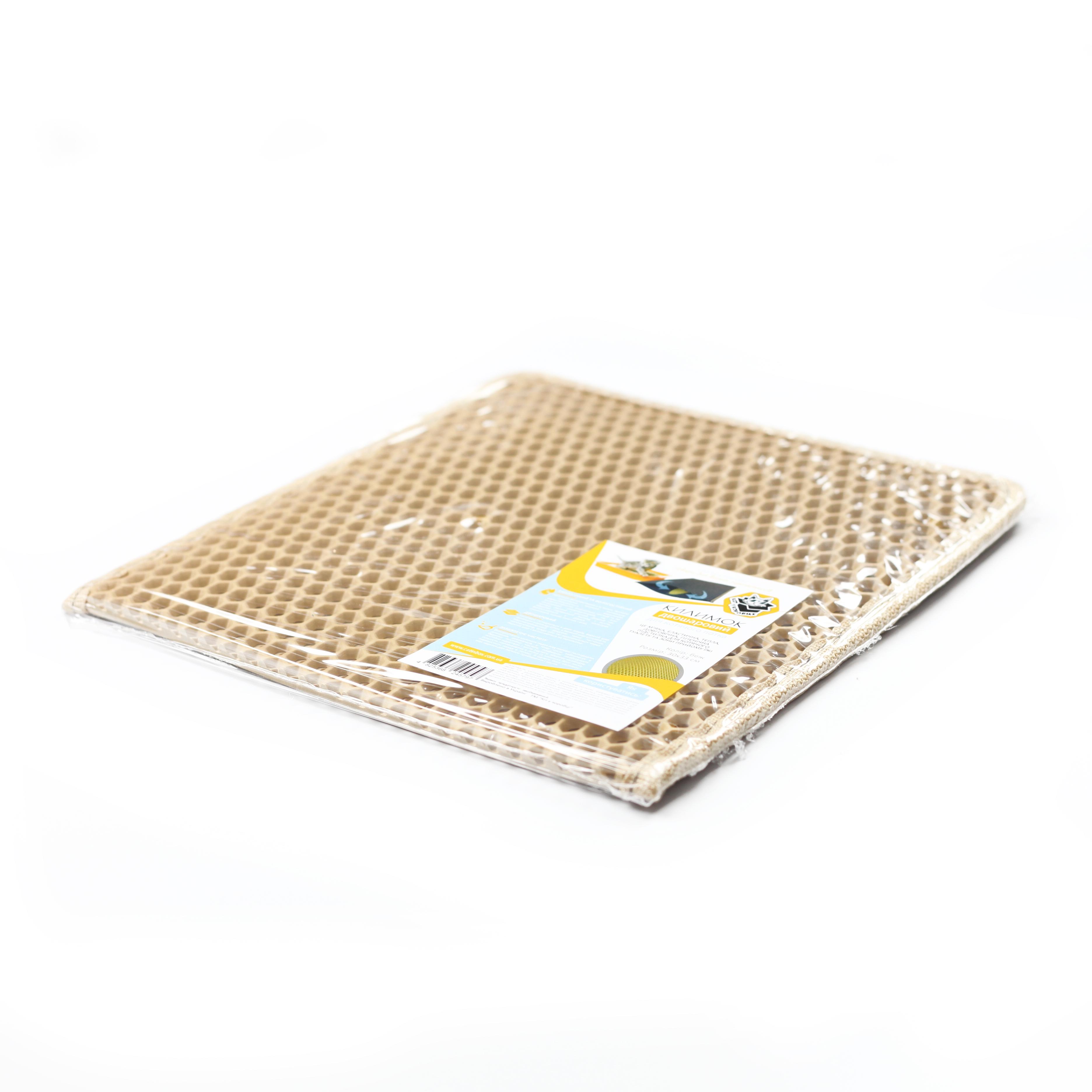 Коврик двухслойный Cat in Box для мисок и кошачьих лотков EVA 33x30 см Бежевый - фото 4 Коврик двухслойный Cat in Box для мисок и кошачьих лотков EVA 33x30 см Бежевый - фото 4