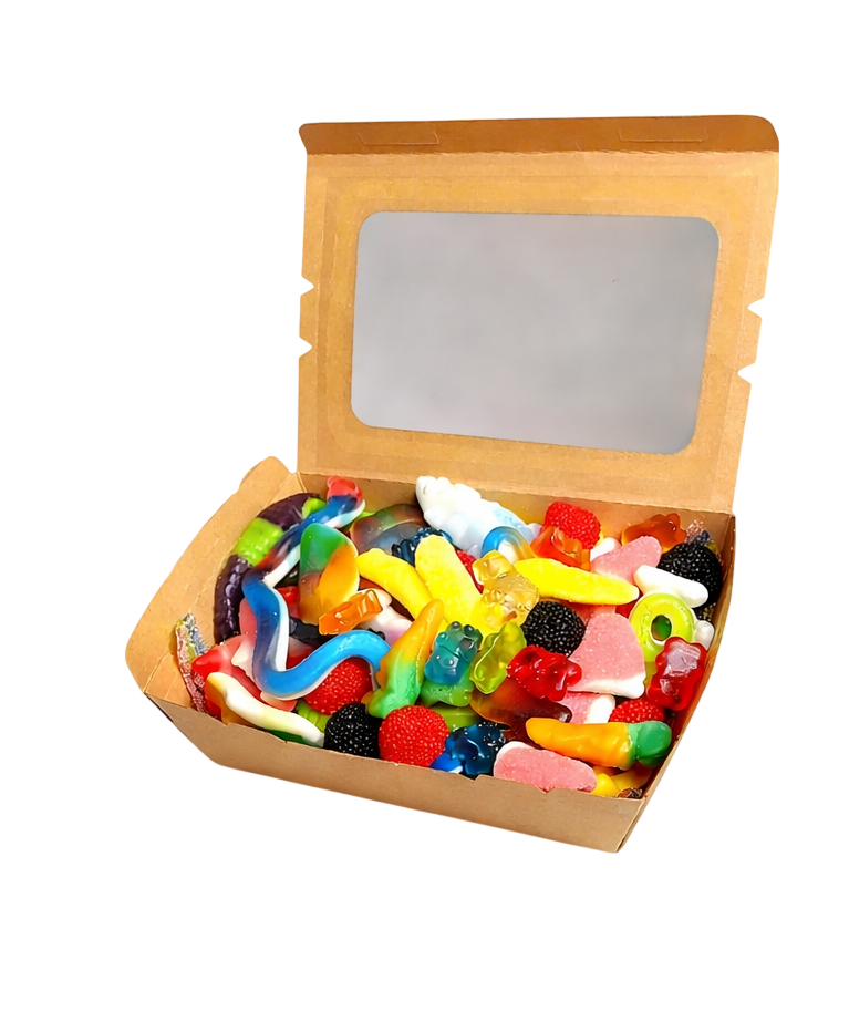 Подарочный Свит Бокс с жевательными конфетами Тролли/проводки/ленты 500 г Подарочный Свит Бокс с жевательными конфетами Тролли/проводки/ленты 500 г