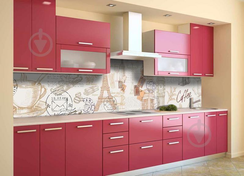 Скинали на кухню Zatarga «Винтажная Газета» 600х2500 мм виниловая 3Д наклейка кухонный фартук самоклеящаяся Z180530