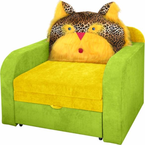 Кресло-кровать МАКСИ-МЕбель Пилот Тигренок Короб ЛДСП (9934)