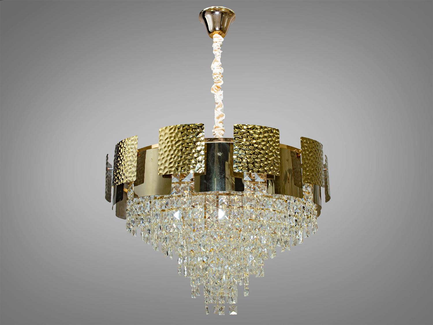 Люстра хрустальная подвесная 40 Вт Золотой (81014-500G)